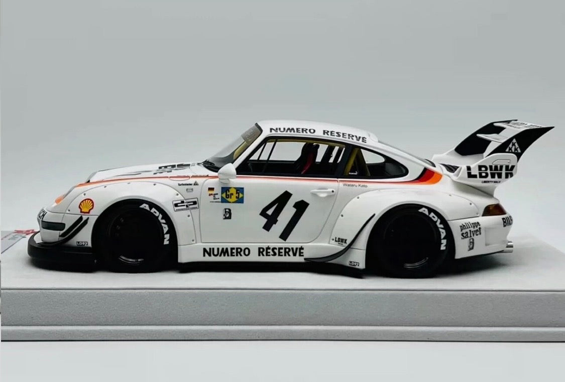 FuelMe Porsche 911 (993) RWB Numero Reserve 41 White 1/18 Resin Model