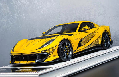 Davis&Giovanni 1/18 ferrari 812 competizione matte yellow resin model – limited 20