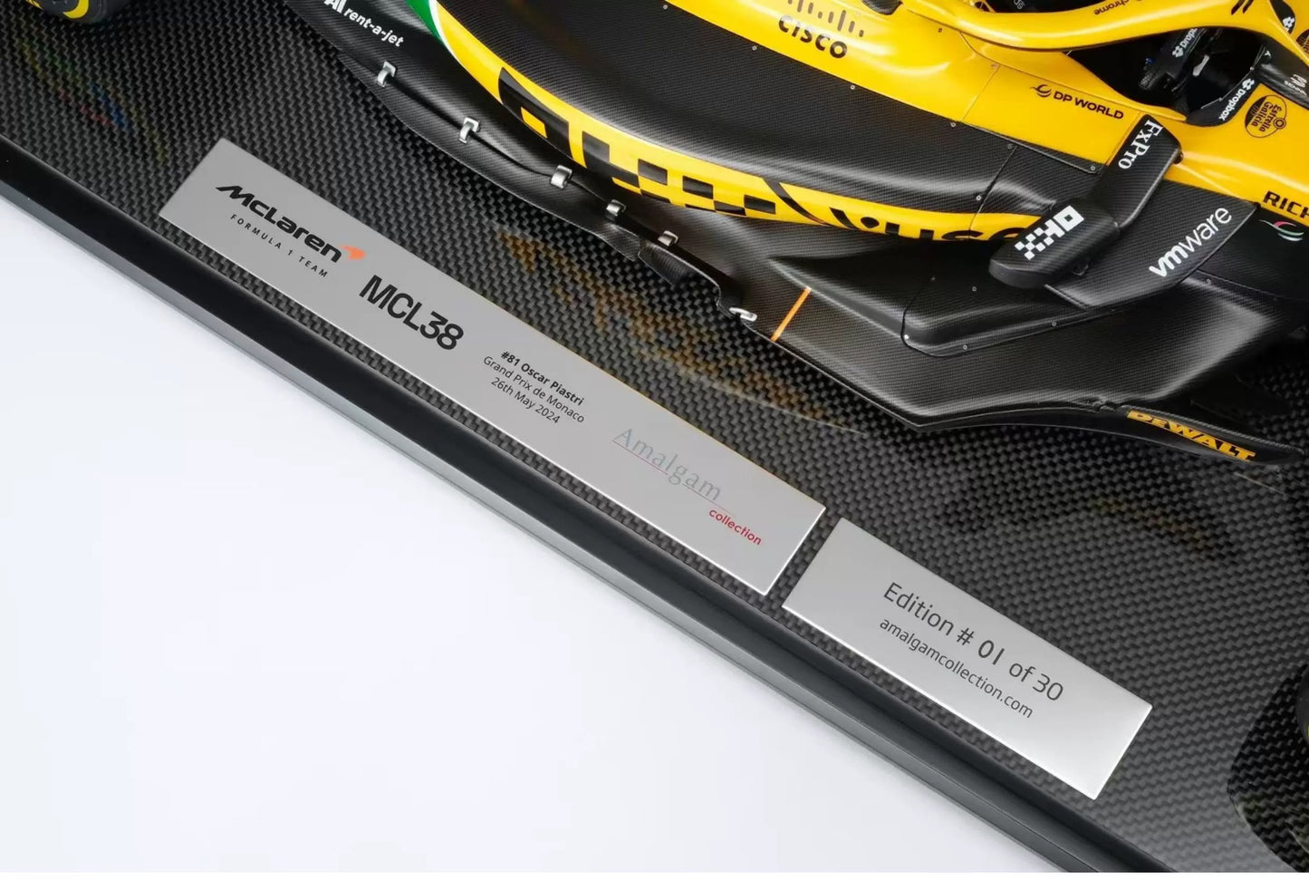 Amalgam 1/8 McLaren MCL38 Formula 1 Resin Model – 2024 Monaco Grand Prix