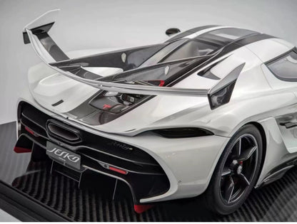 Frontiart 1:8 Koenigsegg Jesko Crystal White Resin Model with Display Case