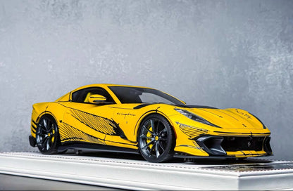 Davis&Giovanni 1/18 ferrari 812 competizione matte yellow resin model – limited 20
