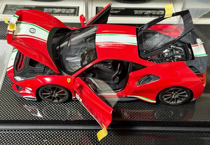 DM PRO 1/18 Ferrari 488 Pista Piloti Fully Open Resin Carbon Base No.51