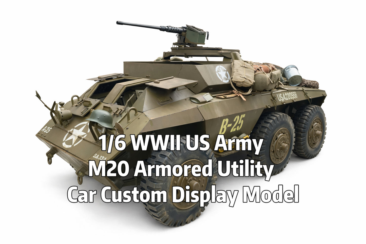 1/6 Scale WWII US Army M20 Armored Utility Car Custom Display Model