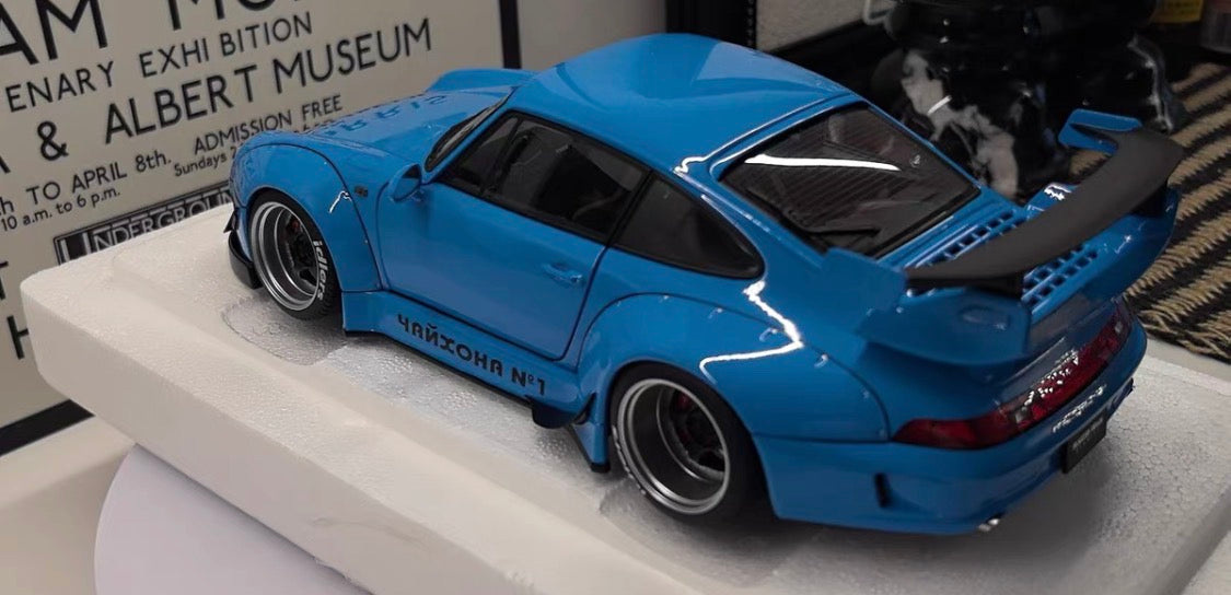 AUTOart 1/18 Porsche RWB 993 Blue Composite Model Limited Edition