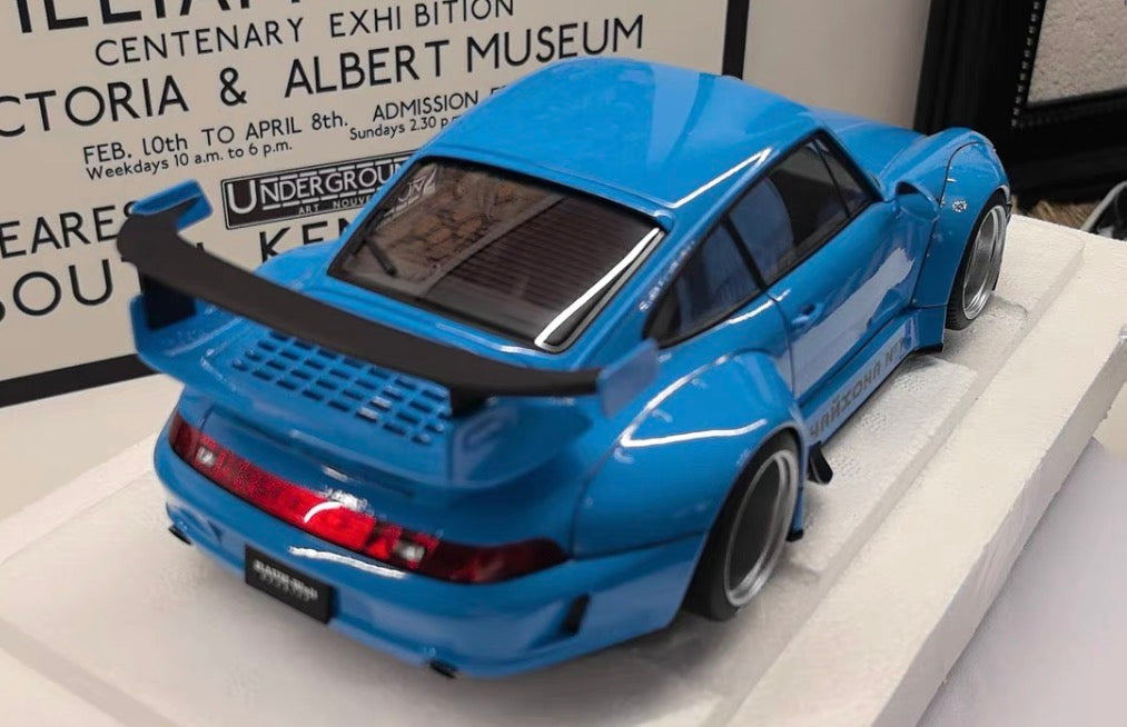 AUTOart 1/18 Porsche RWB 993 Blue Composite Model Limited Edition