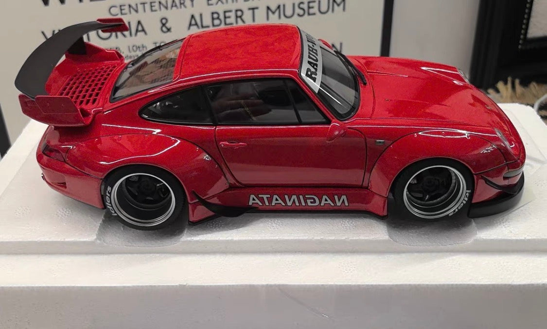 AUTOart 1/18 Porsche RWB 993 NAGINATA Red Composite Model Limited Edition