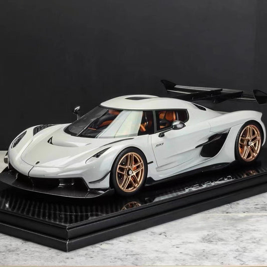 Frontiart 1/12 Koenigsegg Jesko Light Grey Gold Wheels | Resin Model