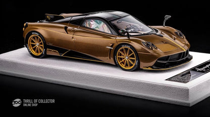 FuelMe Pagani Huayra Dinastia Brown Carbon Gold Wheels 1/18 Resin Model Limited 50