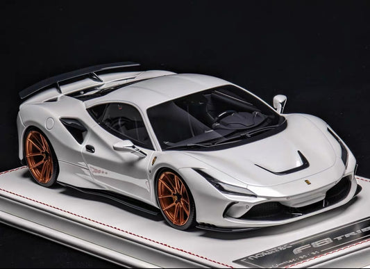 Davis & Giovanni 1/18 Ferrari F8 Tributo Novitec Tuned White Resin Model with Bronze Wheels – Limited Collectible