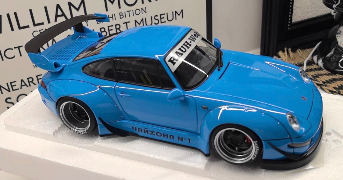 AUTOart 1/18 Porsche RWB 993 Blue Composite Model Limited Edition