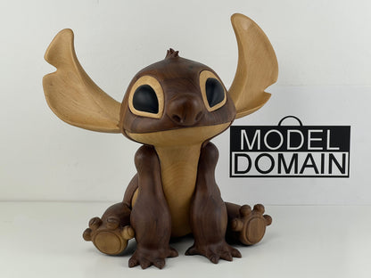 Disney x ge stitch wooden sculpture – museum eternal series – limited 100 + 10 ap – 50cm