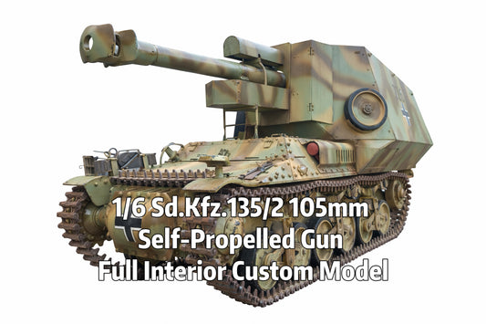 1/6 Scale Sd.Kfz.135/2 105mm Self-Propelled Gun Full Interior Custom Model