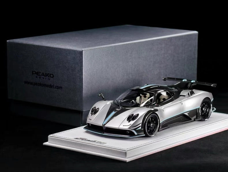 Peako 1/18 Pagani Zonda 760 Resin Model – Alpine Silver