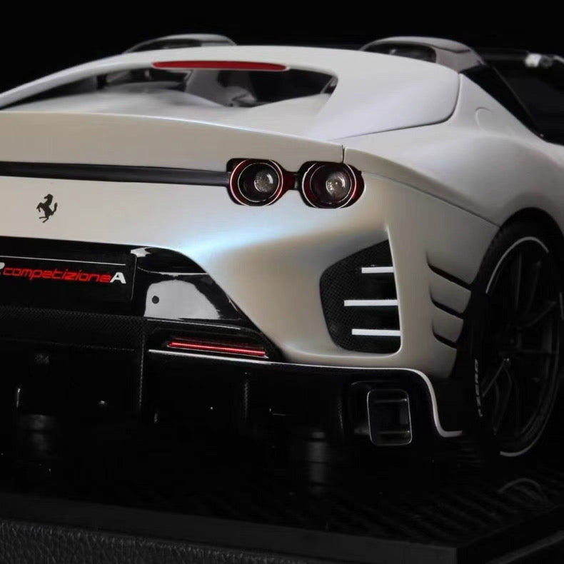 BBR 1/12 Ferrari 812 Competizione Aperta Resin Model Iridescent White