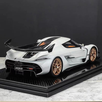 Frontiart 1/12 Koenigsegg Jesko Light Grey Gold Wheels | Resin Model