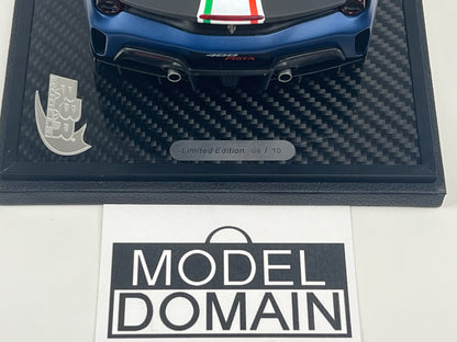 BBR 1/18 Ferrari 488 Pista Piloti Abu Dhabi Blue Limited 10pcs carbon base No 6