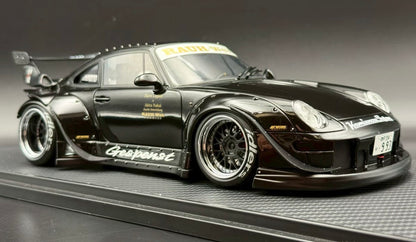 Ignition Model Porsche 911 (993) RWB Black 1/18 Resin Model
