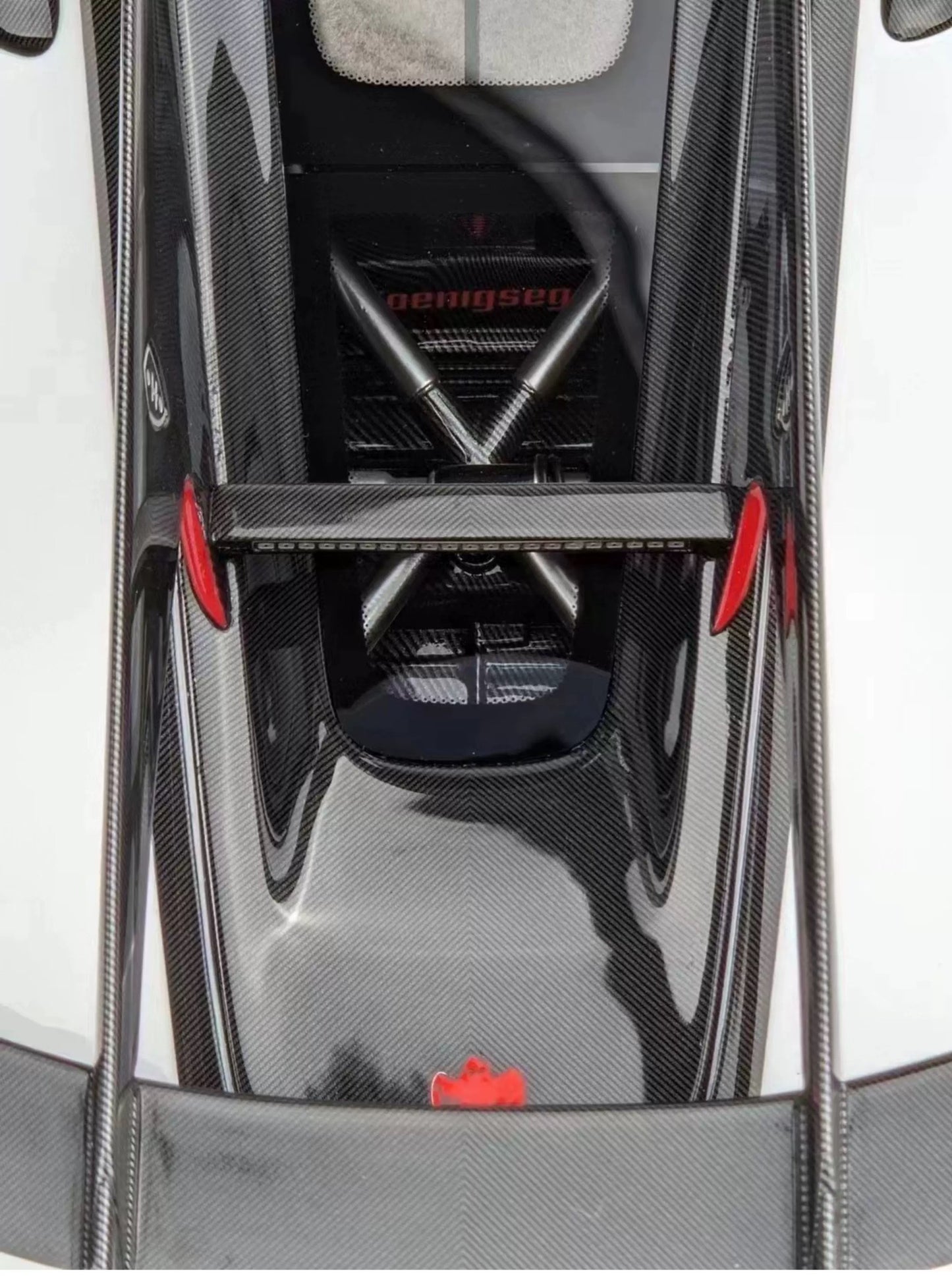 Frontiart 1:8 Koenigsegg Jesko Crystal White Resin Model with Display Case