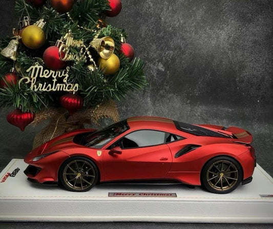 MR Collection 1/18 Ferrari 488 Pista Christmas Edition Red Limited 39