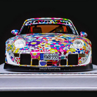 VIP 1/18 Porsche RWB993 Sunflower Resin Model Car with Display Case
