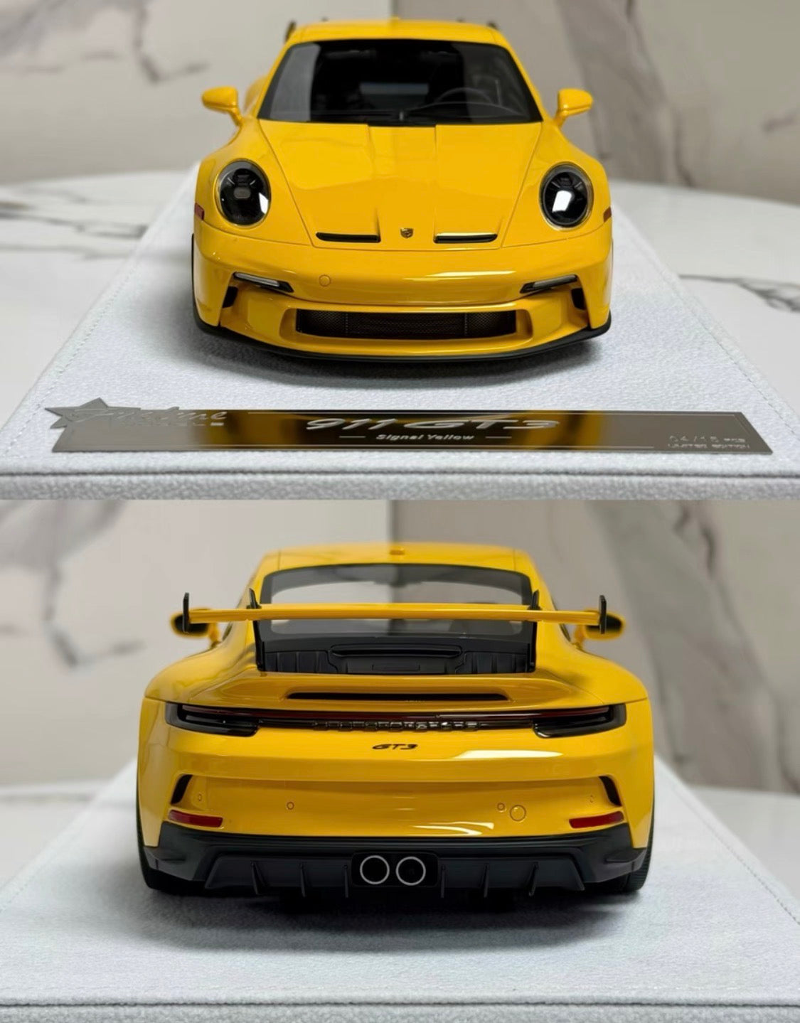FuelMe Porsche 911 992 GT3 Racing Yellow 1/18 Resin Model