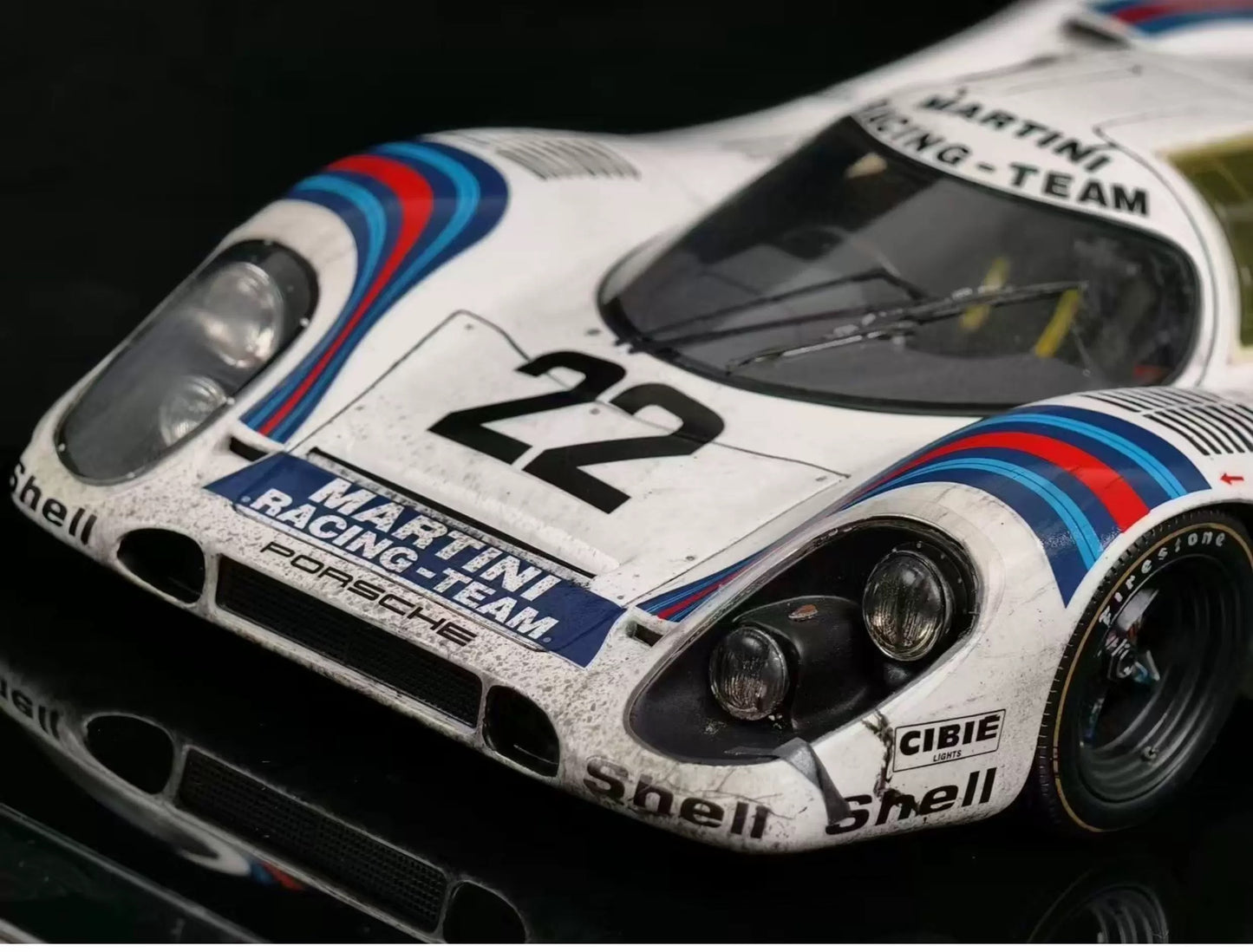Amalgam 1:18 Porsche 917K #22 Le Mans 1971 Winner Weathered Resin Model