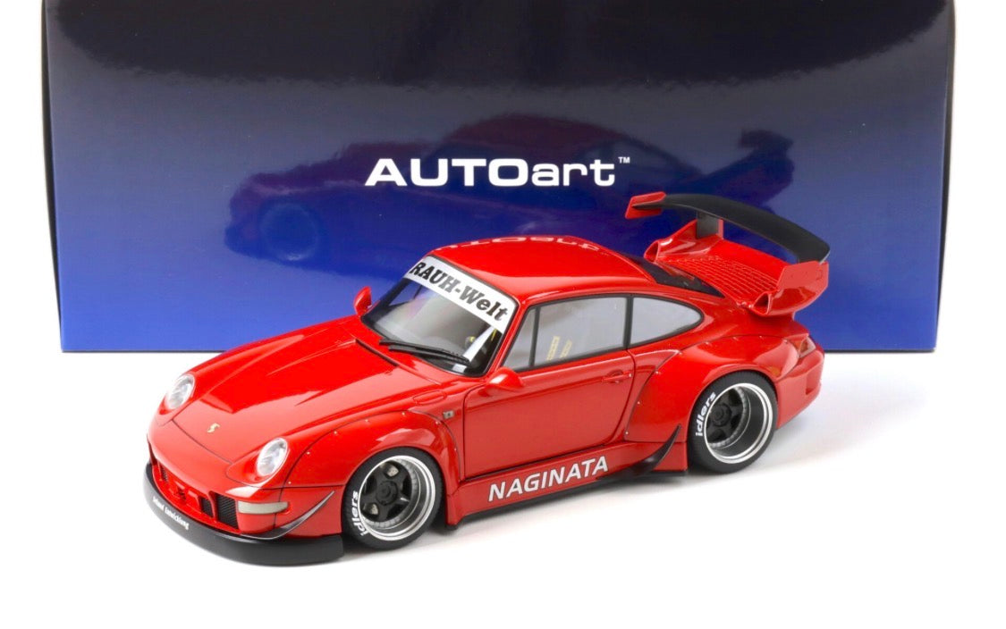 AUTOart 1/18 Porsche RWB 993 NAGINATA Red Composite Model Limited Edition