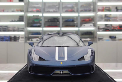 HH 1/18 Ferrari 458 Speciale Aperta Resin Model – Matte Abu Dhabi Blue – HH340
