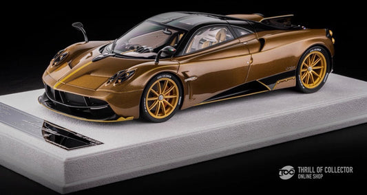 FuelMe Pagani Huayra Dinastia Brown Carbon Gold Wheels 1/18 Resin Model Limited 50