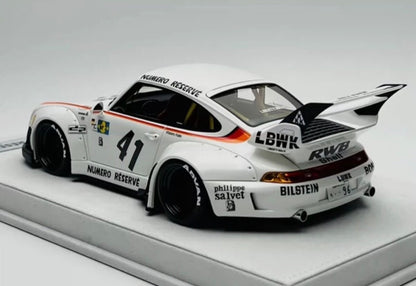 FuelMe Porsche 911 (993) RWB Numero Reserve 41 White 1/18 Resin Model