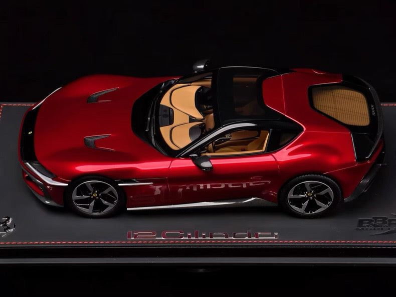 BBR 1/18 Ferrari 12 Cilindri Resin Model – Volcano Red (Glass Roof)