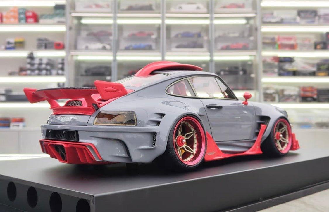 Dreamwalkers 1/18 Porsche 911 RWB Style Widebody Resin Model Grey