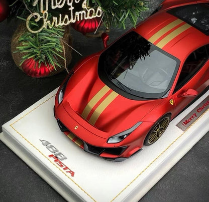MR Collection 1/18 Ferrari 488 Pista Christmas Edition Red Limited 39