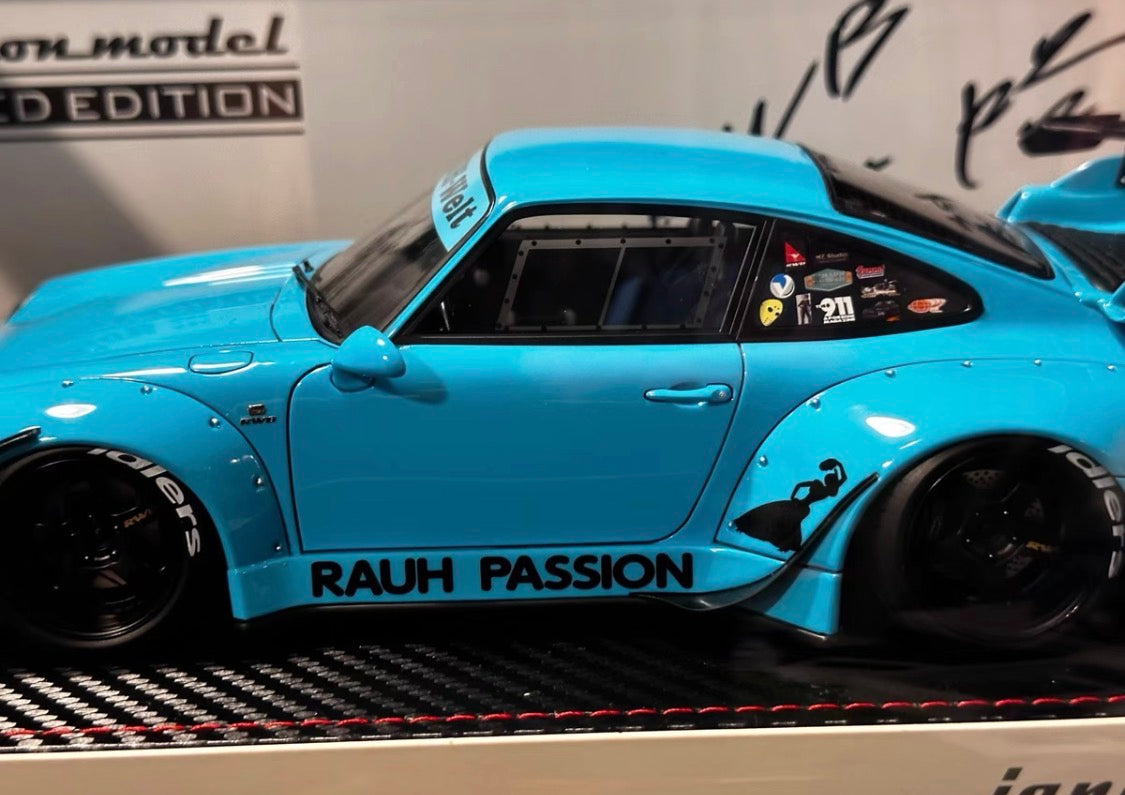Ignition Model Porsche 911 (993) RWB China Limited Light Blue 1/18 Resin Model