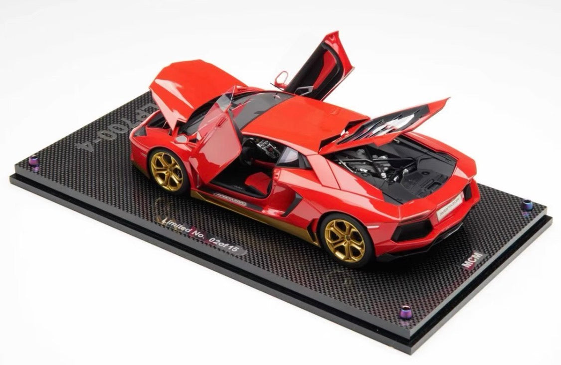 MCM Model 1/18 Lamborghini Aventador Miura Homage Full Opening Resin Model
