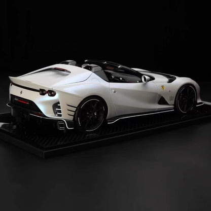 BBR 1/12 Ferrari 812 Competizione Aperta Resin Model Iridescent White