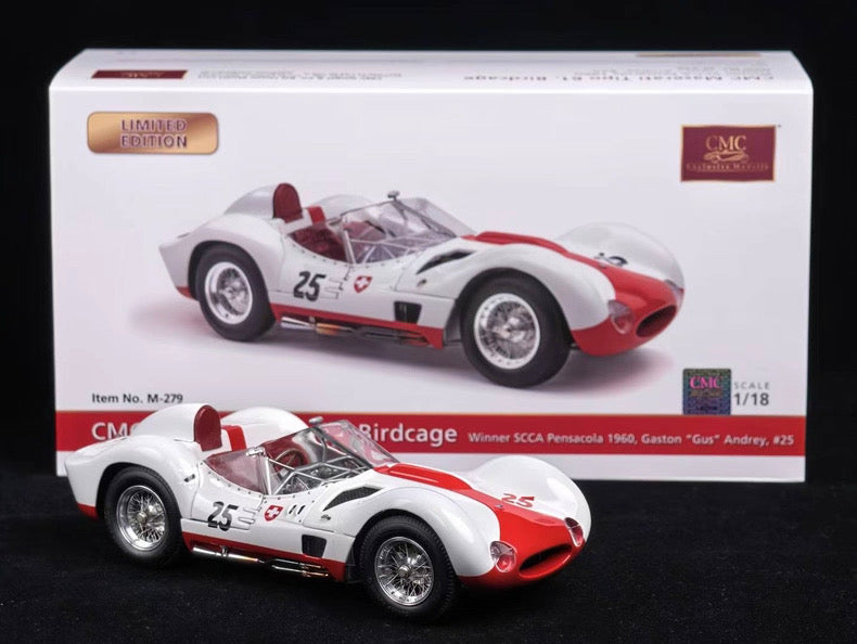 CMC 1/18 Maserati Tipo 61 Birdcage No.25 M-279 | Fully Opening