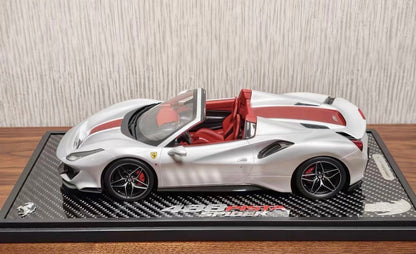 BBR 1/18 Ferrari 488 Pista Spider Nürburgring Silver 01/10