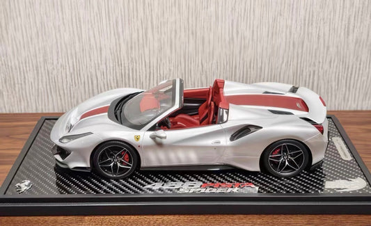 BBR 1/18 Ferrari 488 Pista Spider Nürburgring Silver 01/10