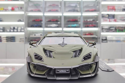Dreamwalkers 1/18 Lamborghini Awakenup P61 Matte Battle Grey Resin Model