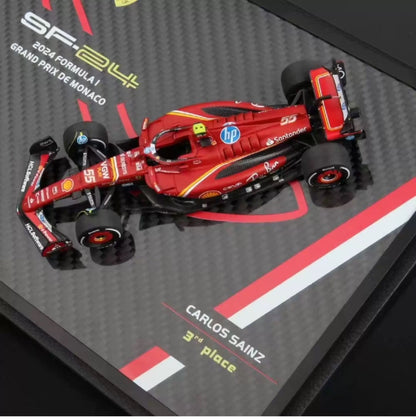 BBR 1/43 Ferrari SF-24 Monaco GP 2024 Winner & 3rd Place Set