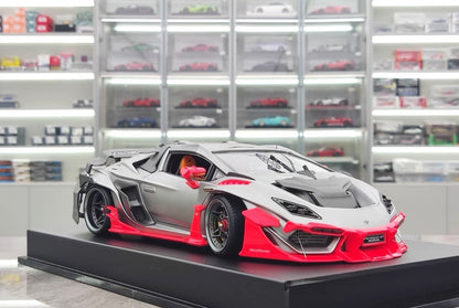 Dreamwalkers 1/18 Lamborghini Awakenup P61 Electroplated Silver Resin Model