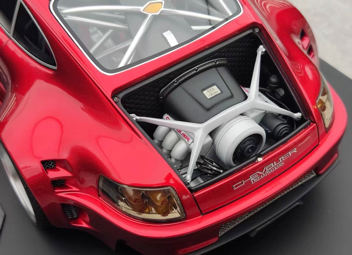 Dreamwalkers 1/18 Porsche 911 CHEVALIER D995 Flame Red Resin Model