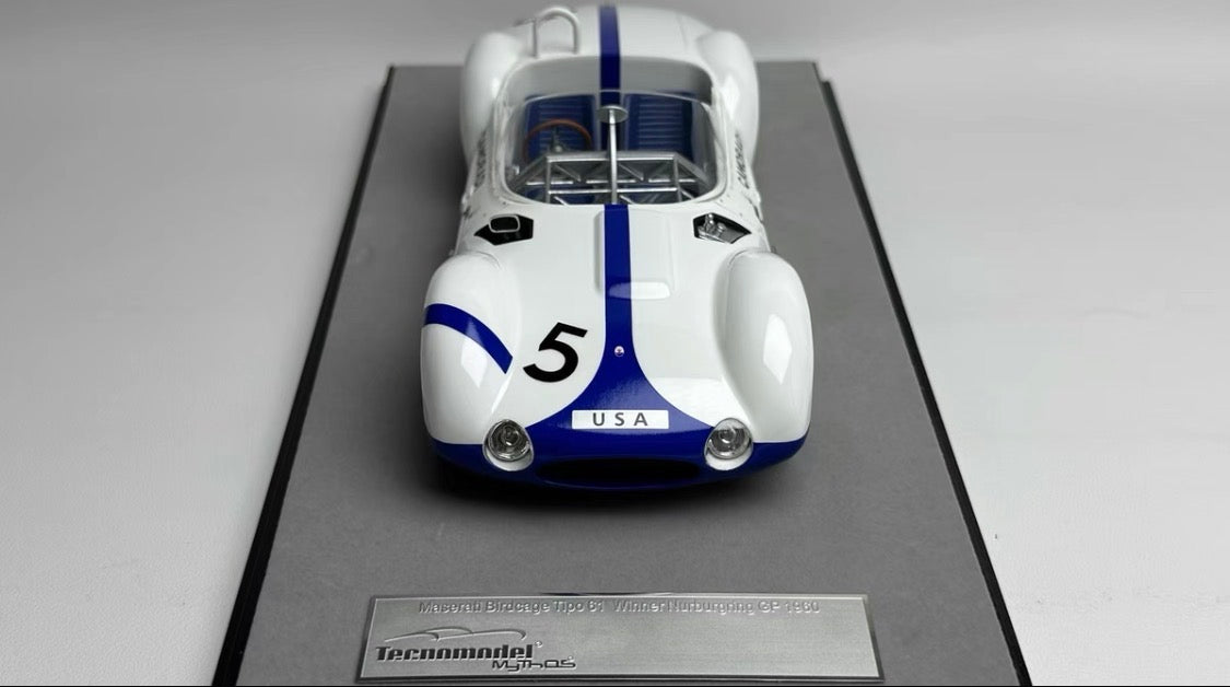 Tecnomodel 1/18 Maserati Tipo 61 Birdcage No.5 Camoradi Racing