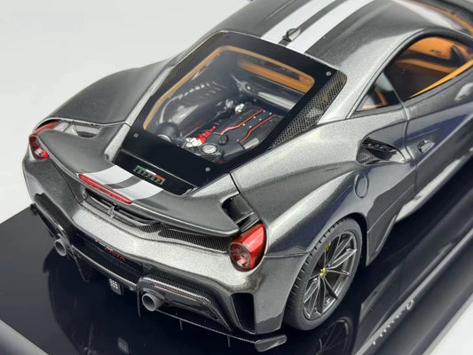 Amalgam 1/18 Ferrari 488 Pista Grigio Resin Model