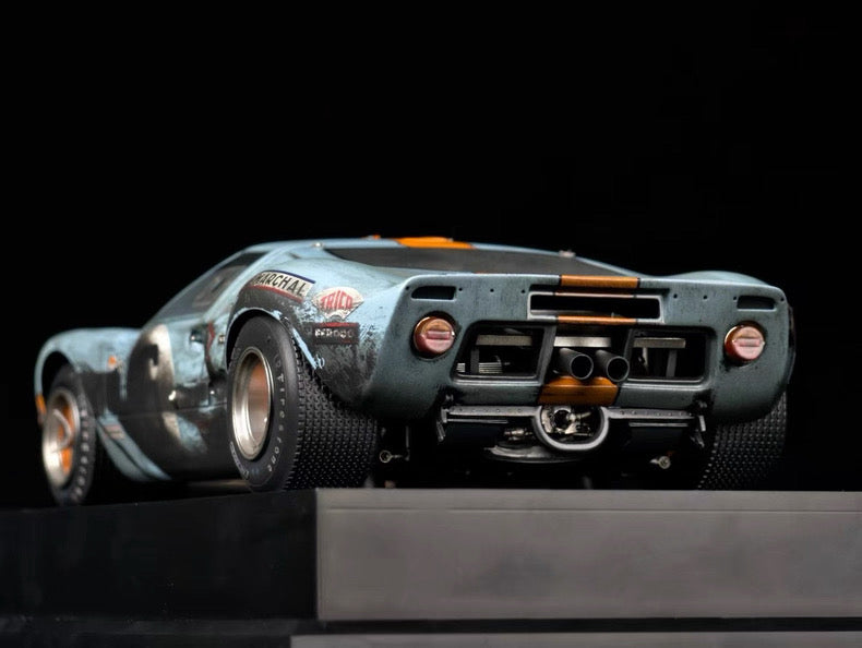 Amalgam 1:18 Ford GT40 #6 Le Mans 1969 Winner Weathered Resin Model