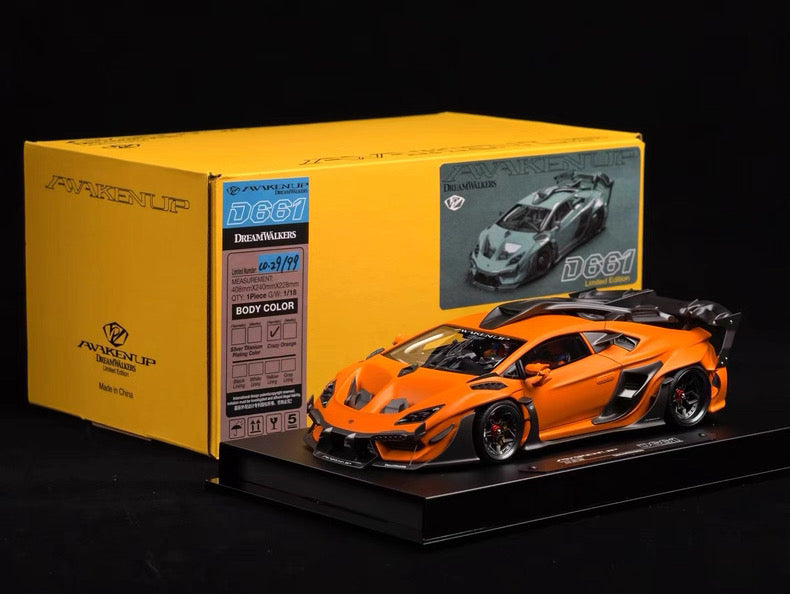 DreamWalkers 1/18 Lamborghini Huracán Orange | Resin Model