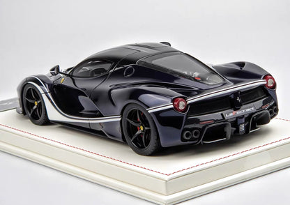 Davis & Giovanni 1/18 Ferrari LaFerrari Blue White Resin Model – Limited Collector’s Edition with Leather Base
