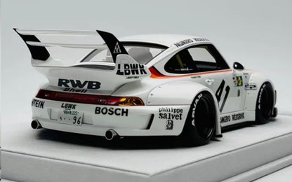 FuelMe Porsche 911 (993) RWB Numero Reserve 41 White 1/18 Resin Model
