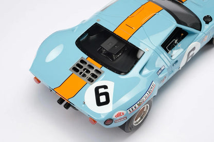 Amalgam 1/18 Ford GT40 1969 Le Mans Winner No.6 Gulf Livery Resin Model